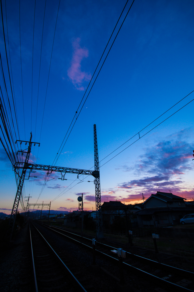 本日の夕焼け(20140105)<たて>