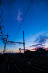本日の夕焼け(20140105)<たて>