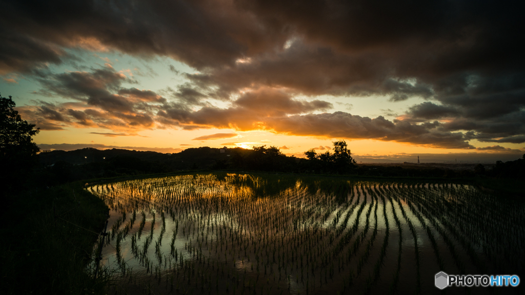 本日の夕焼け(20150628)<18mm>