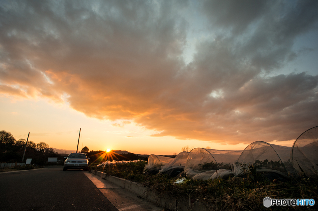 本日の夕日(20160116)