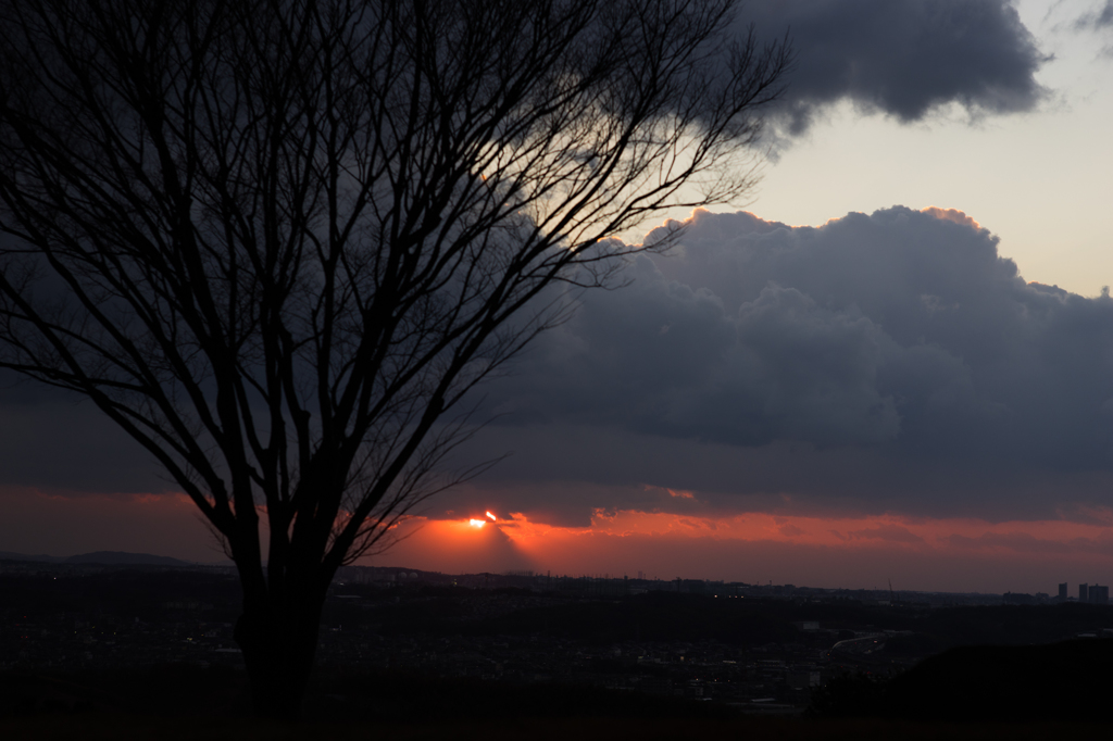 唸る夕日