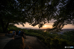 甘樫丘の夕日<1>