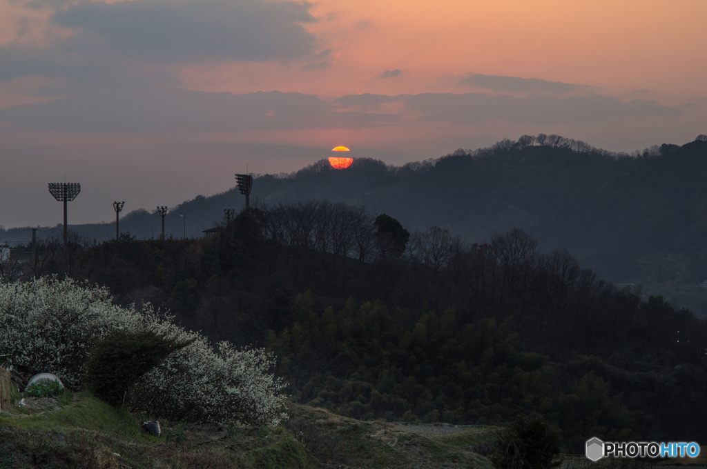 本日の夕日(20160305)