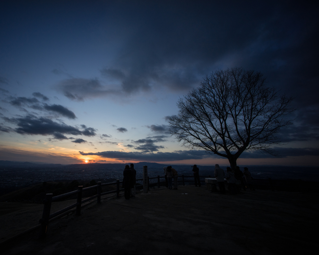 夕日を愛でる