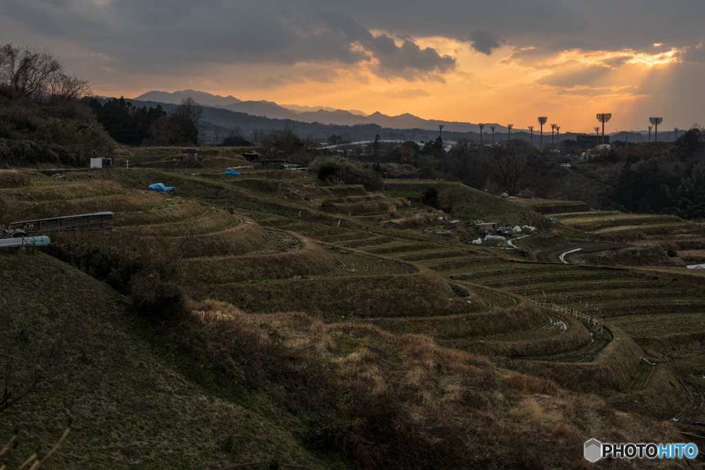 下赤坂棚田夕景<2>