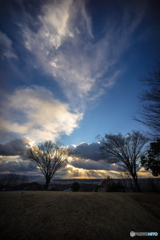 羽曳野中央霊園の夕景<3>