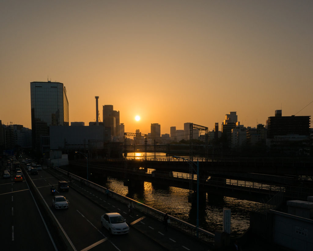 本日の夕日(20150320)