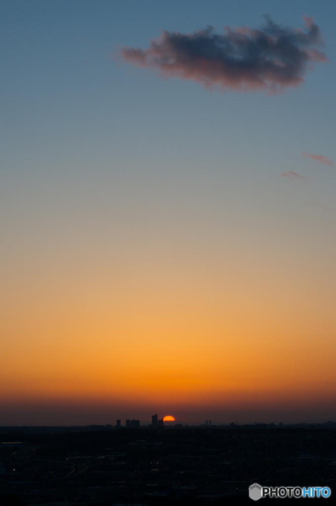 本日の夕日(20180217)