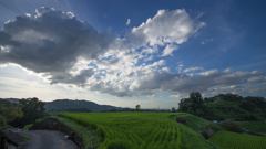 雲と棚田