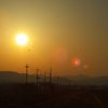 太陽に向かって