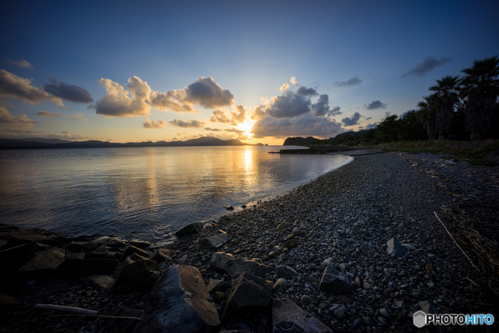 青海島の夕景<2>