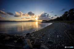 青海島の夕景<2>