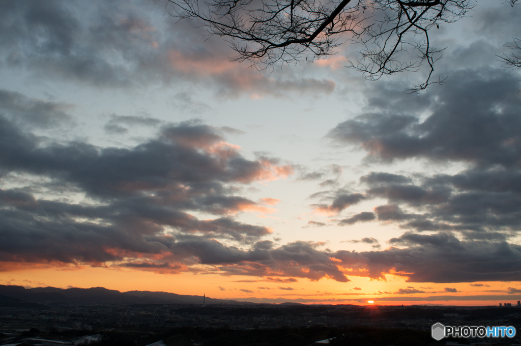 羽曳野中央霊園の夕景<9>