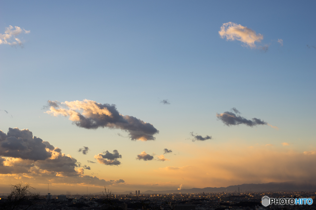 羽曳野中央霊園の夕景<6>