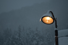 吹雪を照らして