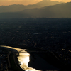 長良川夕景<2>