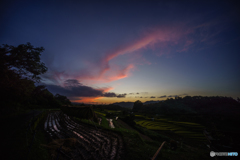 下赤坂棚田の夕景<4>
