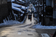 上一之町の坂の上から