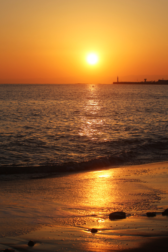 ある日の浜の夕べ４