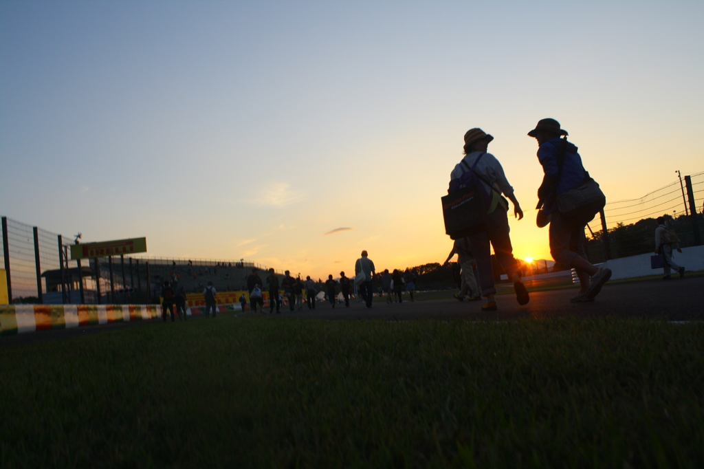 鈴鹿サーキット　夕日
