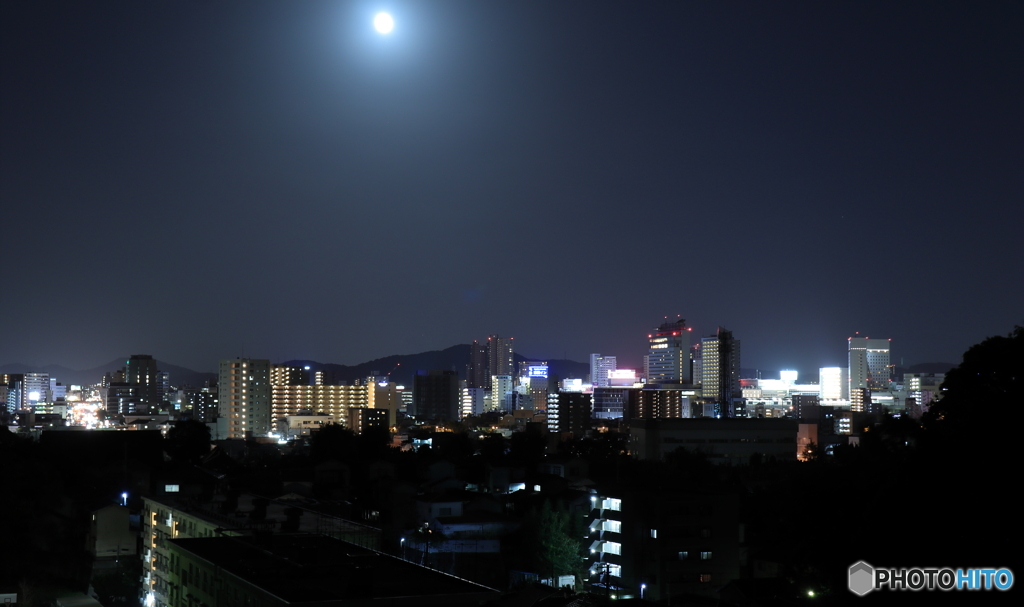 岡山市中心部の夜景