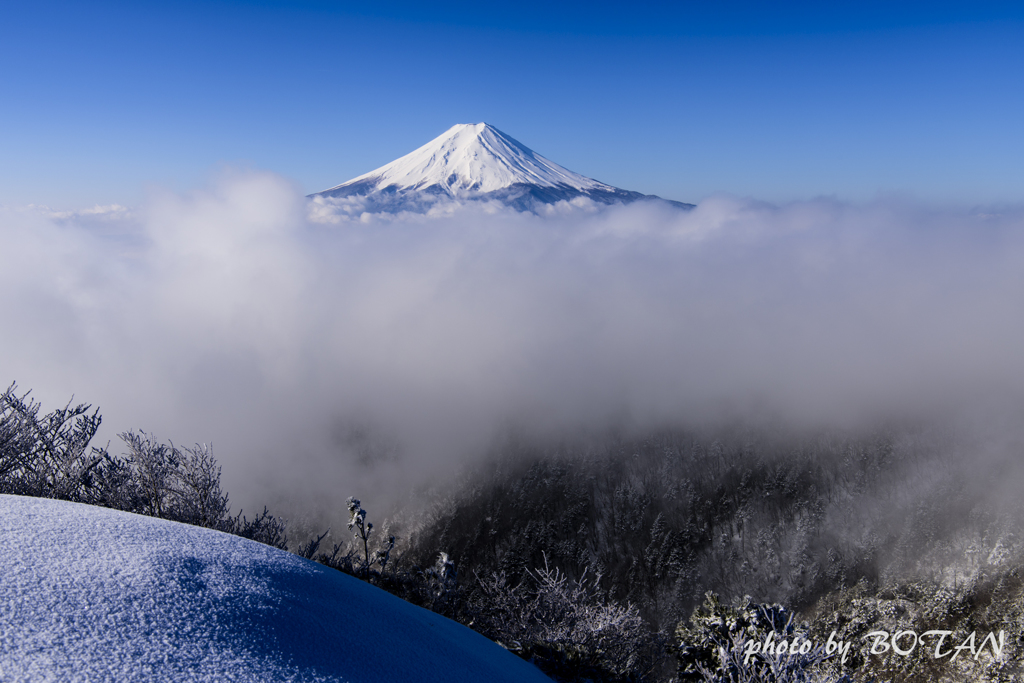 踊る雲と不二の山