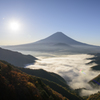 子抱き富士と山景