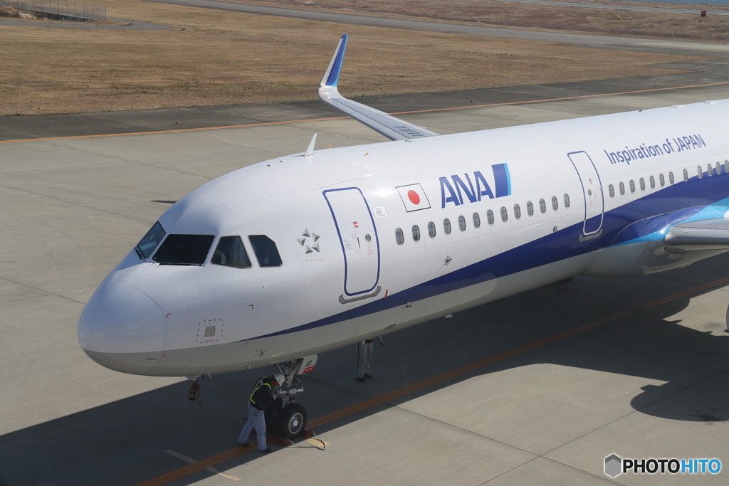 徳島空港　全日空　A321　ANA283