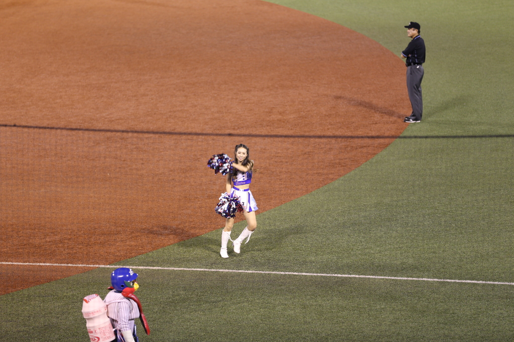 神宮球場  変なスリーショット