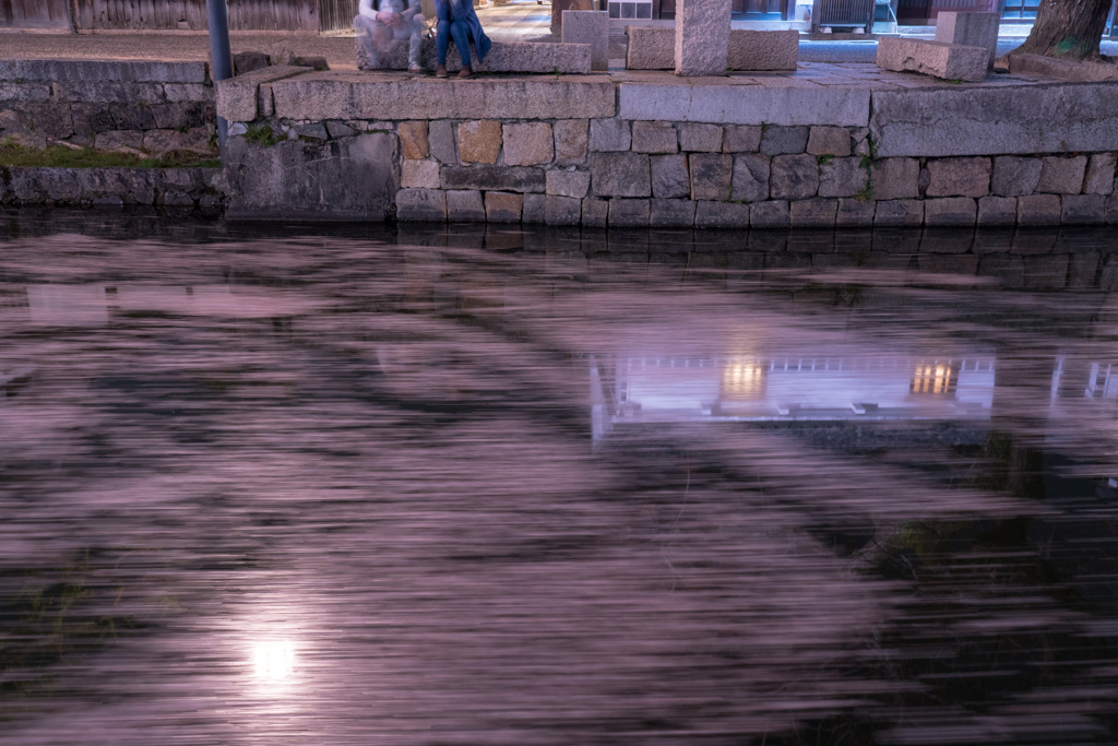 倉敷川桜流し