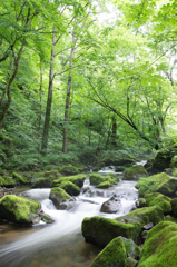 大内宿近くの渓流