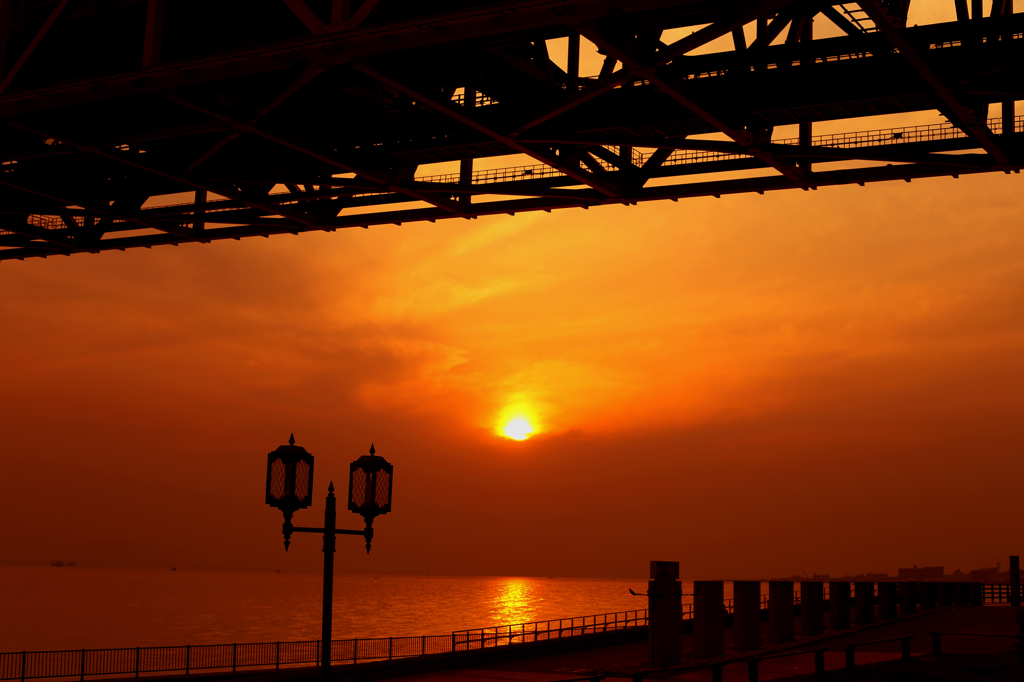 夕空を眺めて