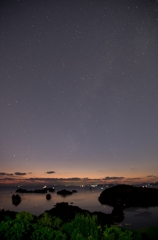 九十九島の上に