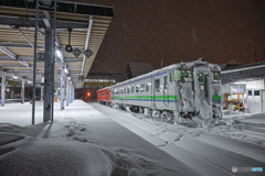 豪雪の駅