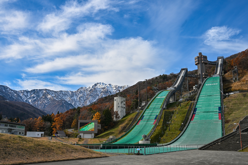 秋色のジャンプ台