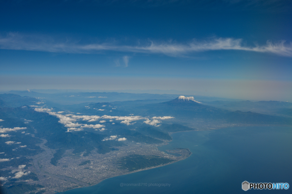 静岡上空より富士山