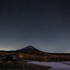 富士と2月の星空２