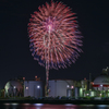 工場夜景と花火３