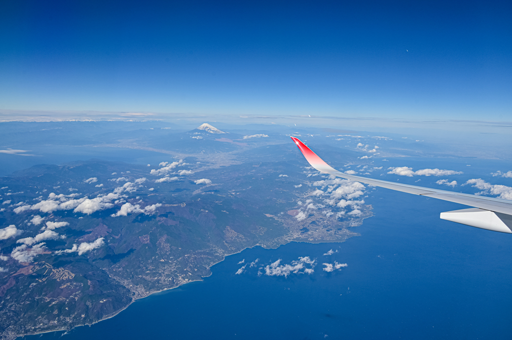 機内から見る富士山②