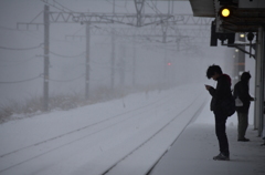 雪のホーム