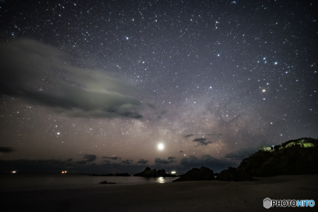 明けの明星と天の川