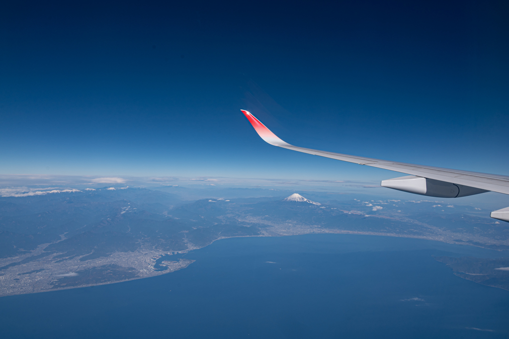 機内から見る富士山①