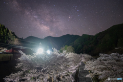 桜と天の川