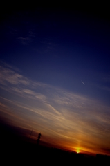 屋根の上からの空
