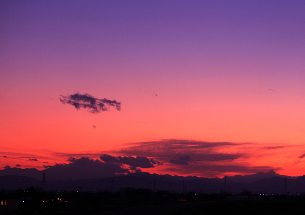 夕暮れ
