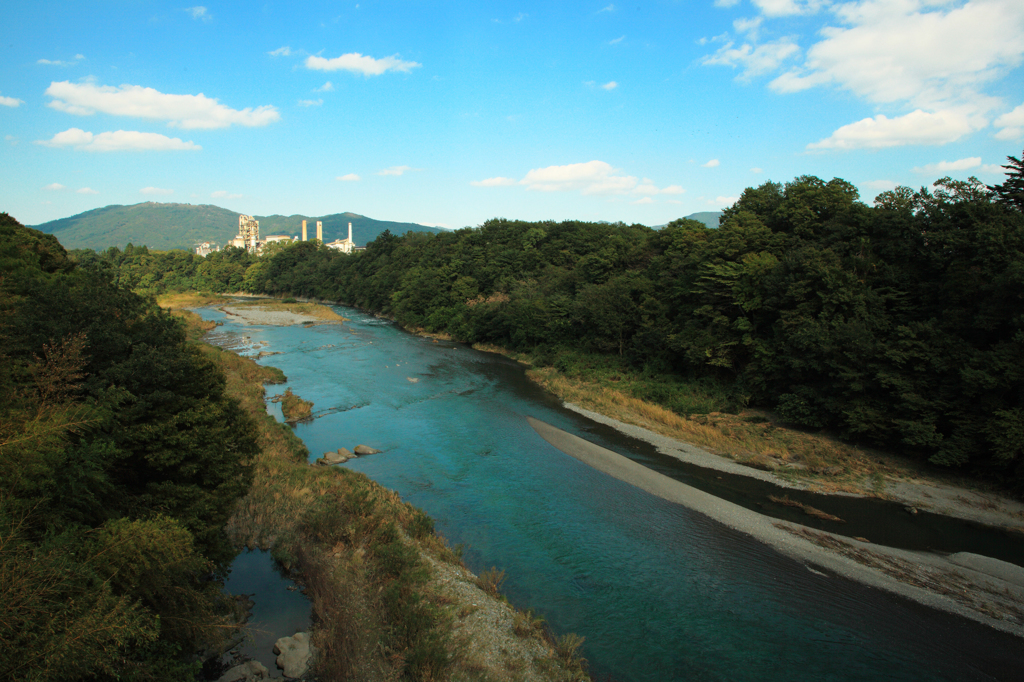 荒川と太平洋セメントプラント