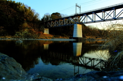 荒川と荒川橋梁