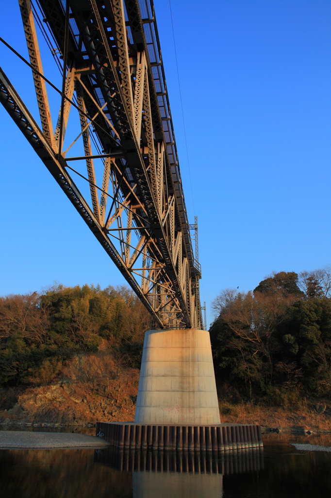 東武東上線の荒川橋梁