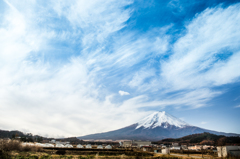 富士山の見える街