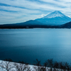 本栖湖の雪景色